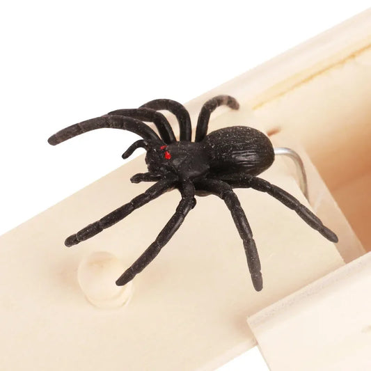 Trick Spider Funny Scare Box Wooden Hidden
