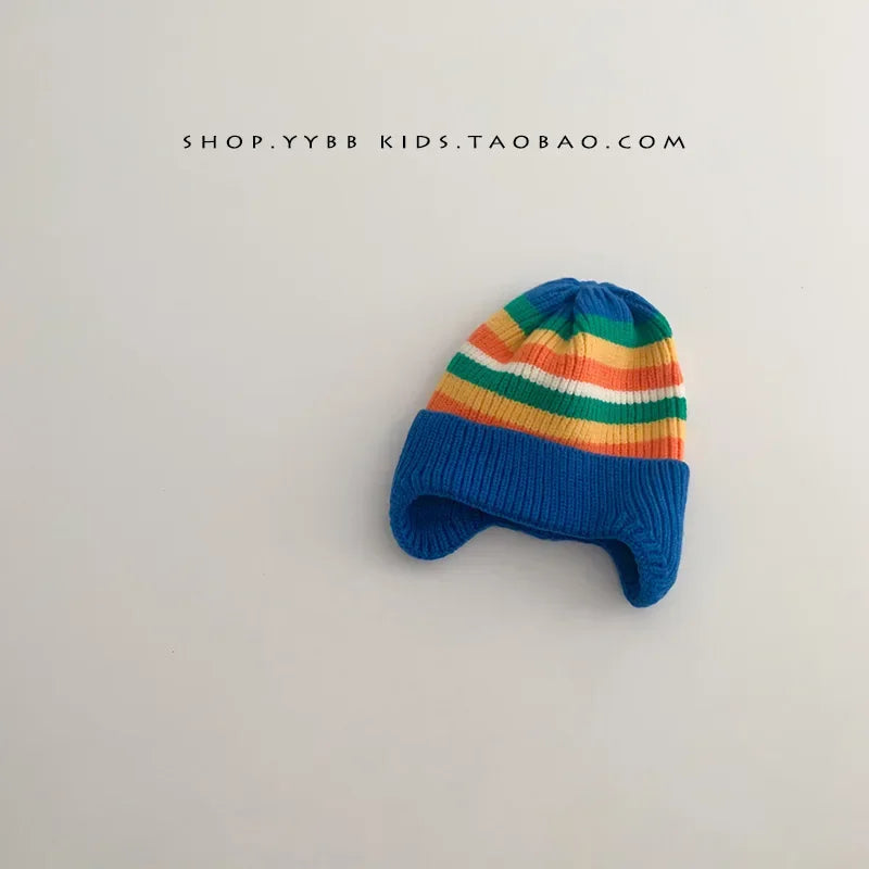 Baby wool hat cute bear ear