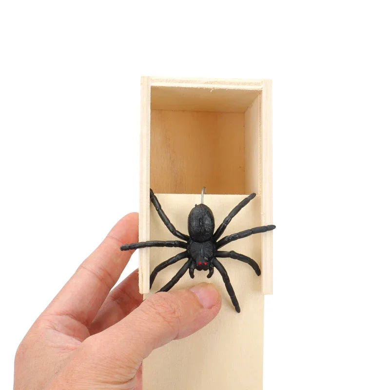 Trick Spider Funny Scare Box Wooden Hidden