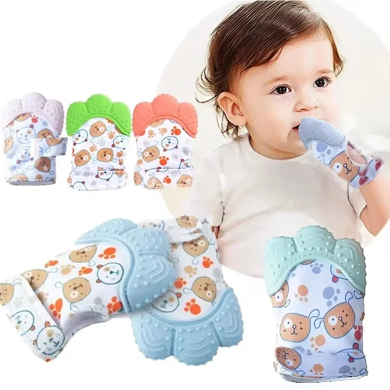Newborn Teething Silicone Mittens Multi