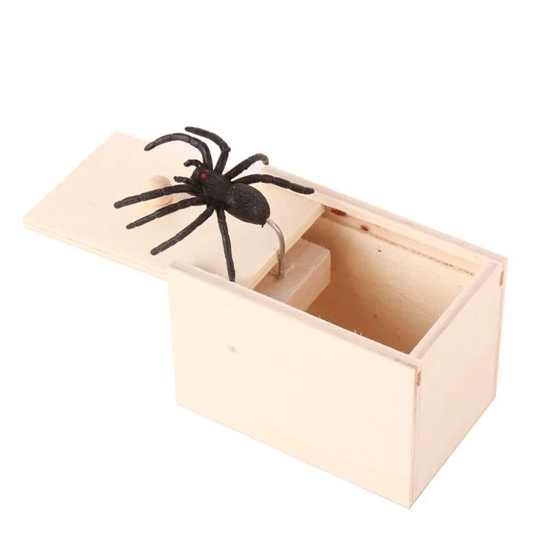 Trick Spider Funny Scare Box Wooden Hidden