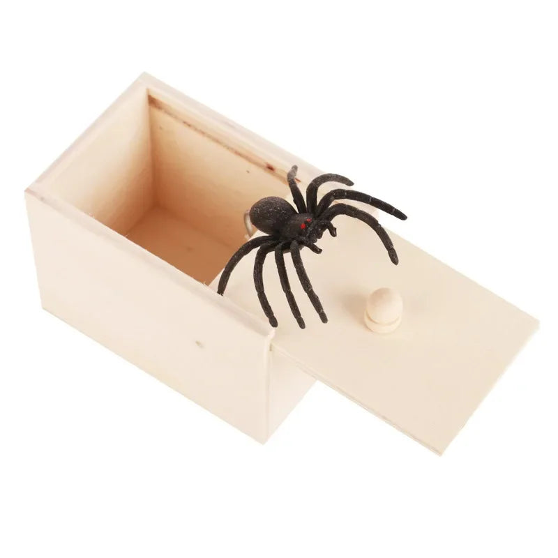 Trick Spider Funny Scare Box Wooden Hidden